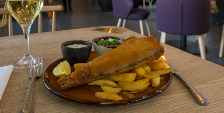Responsible dining at The Coach House Kitchen fish n chips