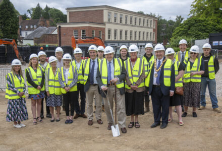 Ground breaking ceremony takes place at Salisbury Square, Old Hatfield - Hatfield Park