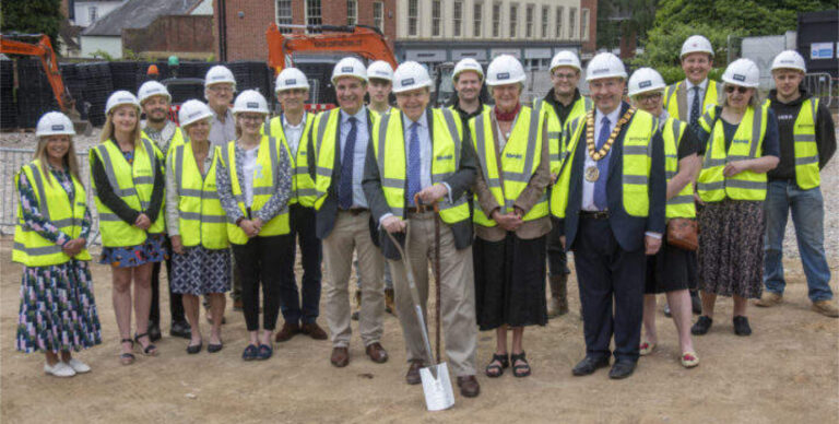 Attendees from Hatfield Park at the groundbreaking ceremony in Salisbury Square