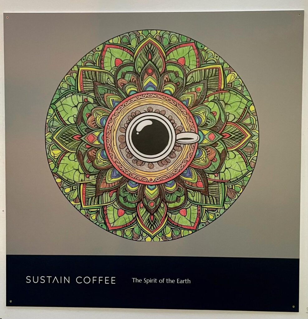 Art exhibition captures community creativity Sustain Coffee mandala