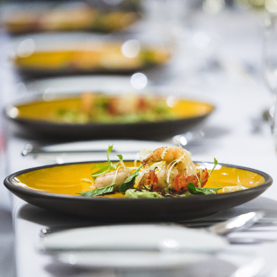 Asian wedding venues -delicious plate of food at a wedding