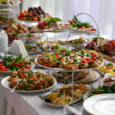 Historic wedding venues - luxury buffet