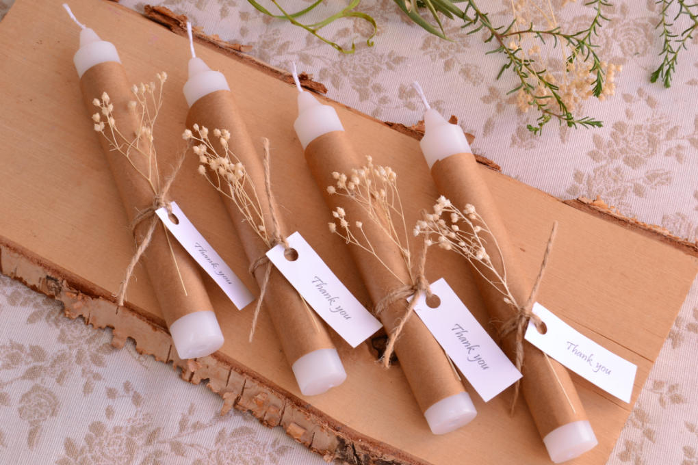 Scented candles - wedding favours