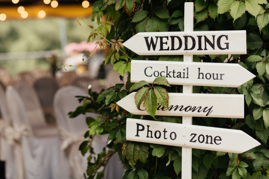How to plan a wedding - a post featuring various wedding signs