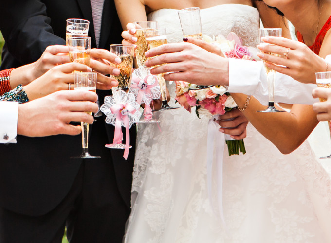 Small wedding venues - a toast for the bride and groom - Hatfield Park