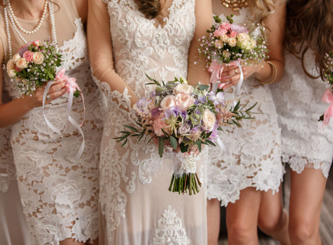 Small and micro weddings - bride and bridesmaids - Hatfield Park