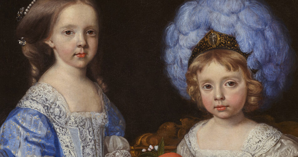 Hatfield Park Archives and Collections - Double Portrait, James & Catherine by Wright (detail)