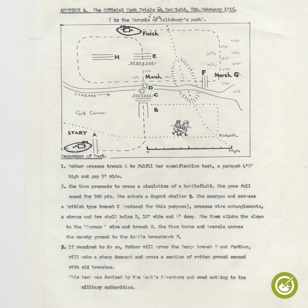 Hatfield Tank Trials plan