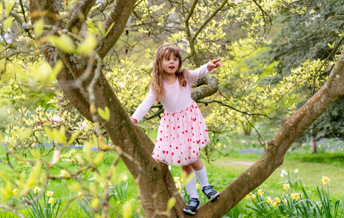 Hatfield Park - a little girl playing in the Park and Gardens