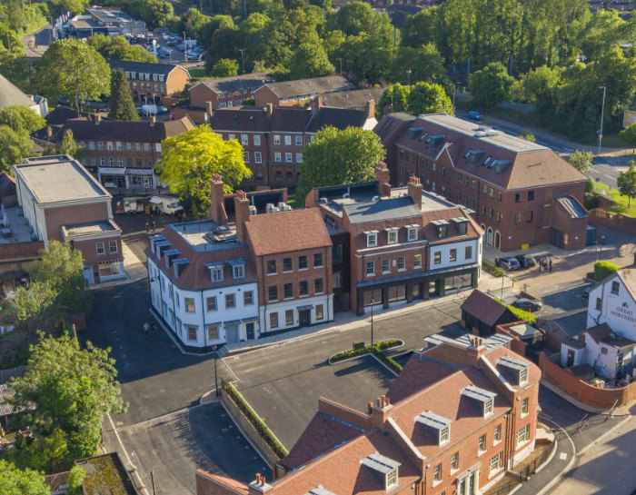 Salisbury Square aerial view