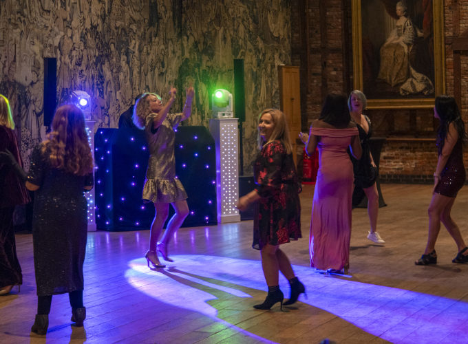 Christmas party venue evening entertainment in Old Palace - Hatfield Park